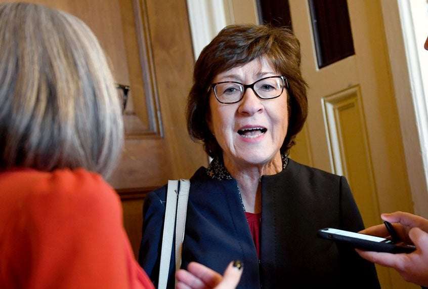 image for Susan Collins flees from reporter when asked if she still believes Trump learned "a very big lesson”