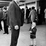 image for Andre the Giant meets a young fan in the early 1970s.