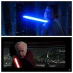 image for The first time we see them wield lightsabers...