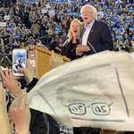 image for The Moment Bernie Realized Just How Packed The Tacoma Dome Was. 17000 Strong