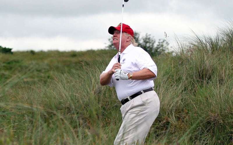image for We Calculated How Much We Pay Trump to Play Golf. It Turns Out, He's America's 10th Highest Paid Athlete