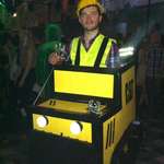 image for He dressed up as a bulldozer for a jungle themed party