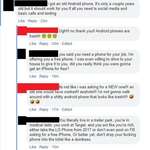 image for Woman freaks out over being offered a FREE android phone (Original got deleted by accident)