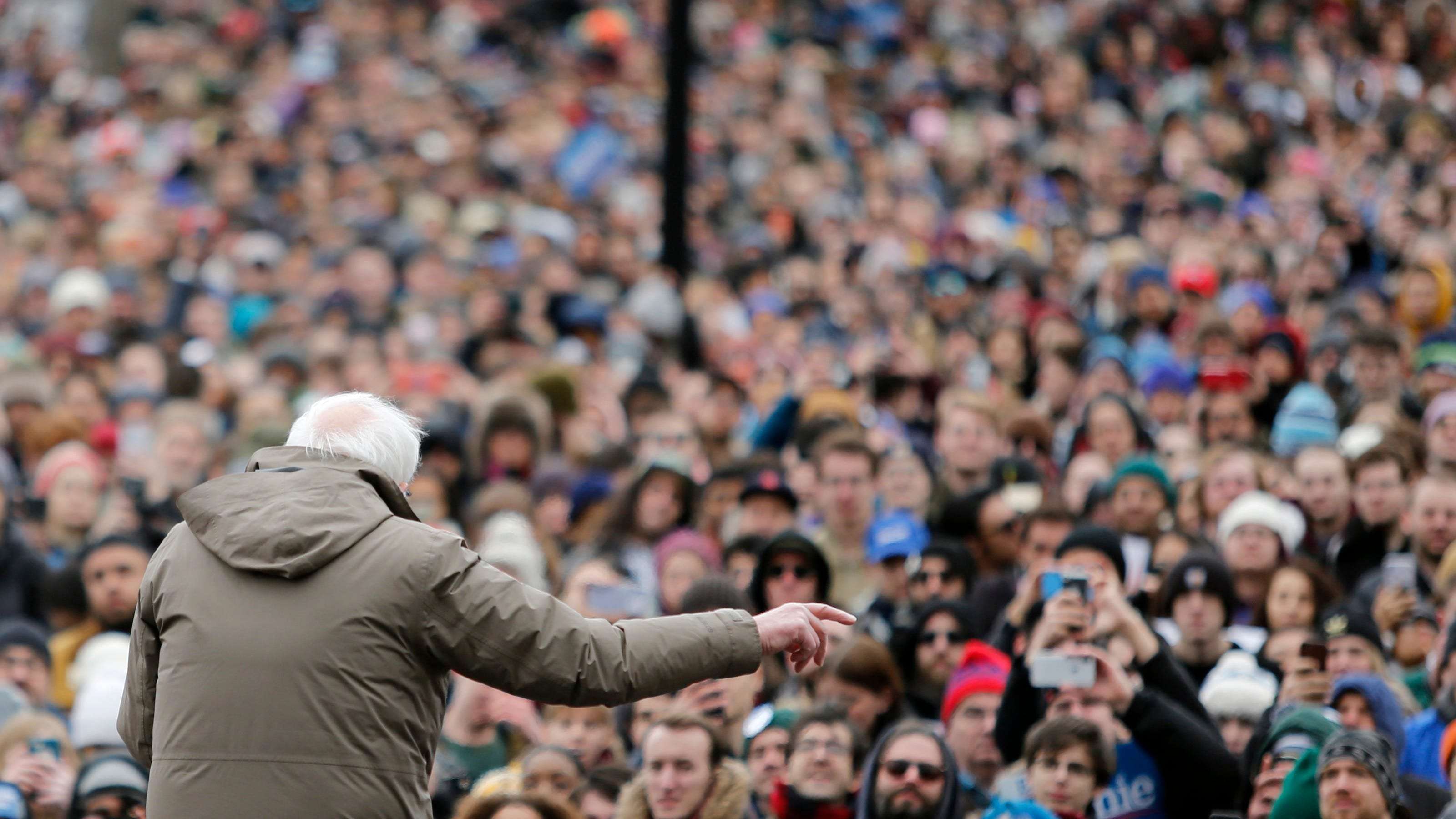 image for Primary election 2020: Bernie Sanders draws major crowd in Boston