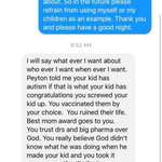 image for A woman insulted my friend’s 10 year old son who has autism on FB. Friend requested that she not talk about him. This was her response.