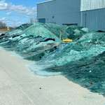 image for Giant 13’ tall mounds of broken glass outside of a glass manufacturer