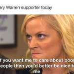 image for Warren supporters be like