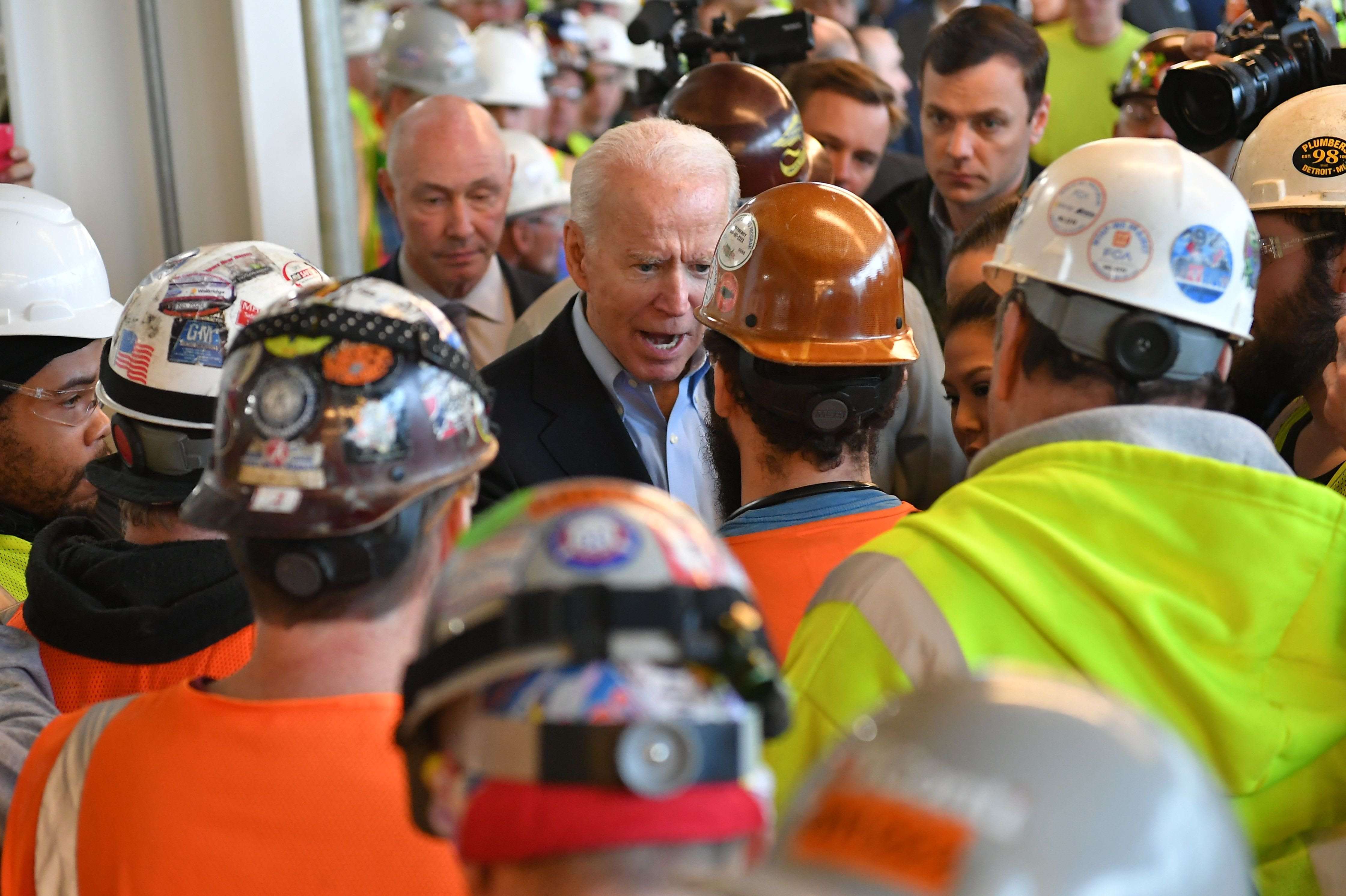 image for Joe Biden tells factory worker 'you're full of s---' during a tense argument over guns