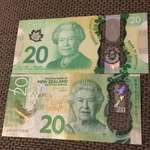 image for $20 Canadian looks similar to $20 New Zealand