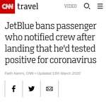 image for Passenger flies knowing they're awaiting test results for coronavirus, informs crew on landing that test has come back positive