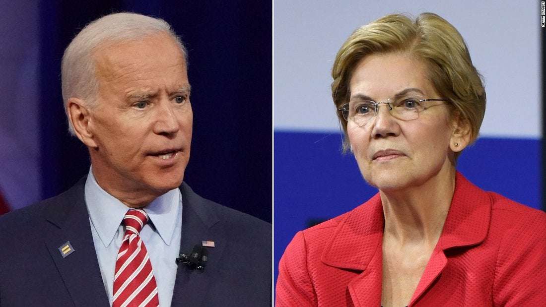 image for Biden endorses Warren's bankruptcy plan, calling it 'one of the things that I think Bernie and I will agree on'