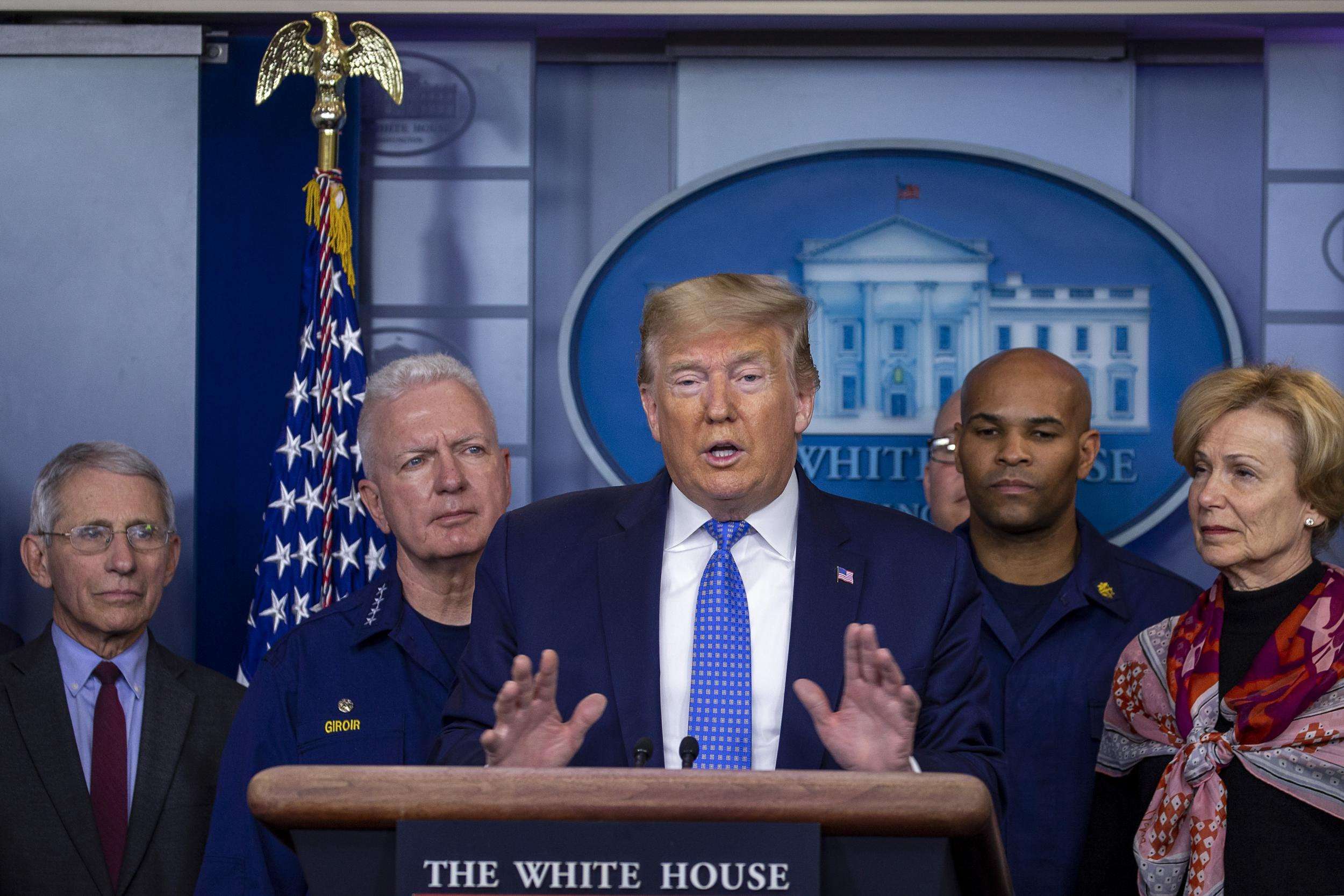 image for Video emerges showing Trump talking about cutting pandemic team in 2018, despite saying last week 'I didn't know about it'