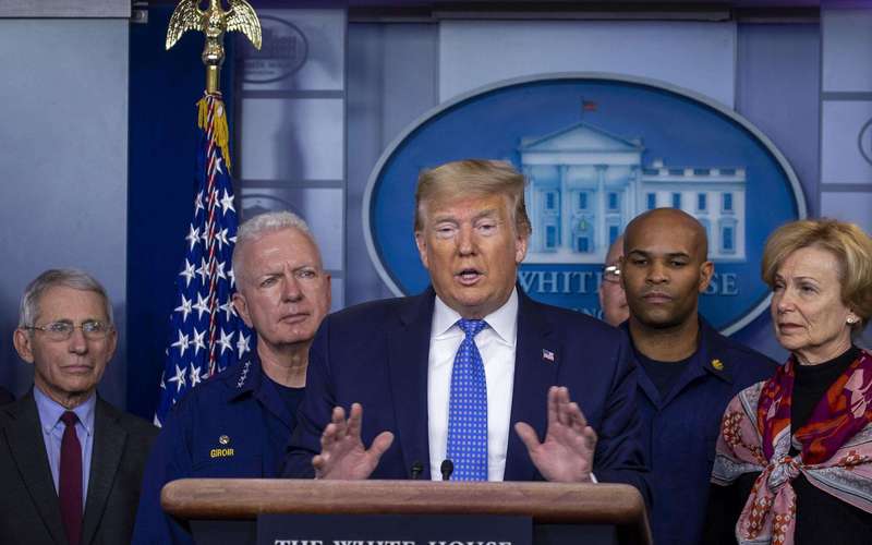 image for Video emerges showing Trump talking about cutting pandemic team in 2018, despite saying last week 'I didn't know about it'