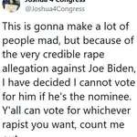 image for I will not vote for a rapist.