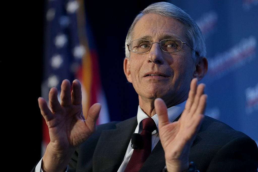 image for Dr. Fauci Says He Doesn't Think Americans Should Ever Shake Hands Again to Prevent Spread of Coronavirus