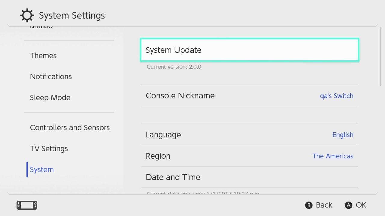 image for Nintendo Support: Nintendo Switch System Updates and Change History