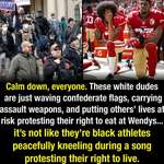 image for Calm down, it’s not like they’re kneeling during a song