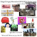 image for Edgy/Cringey Memelords in 2015/2016 Starter pack