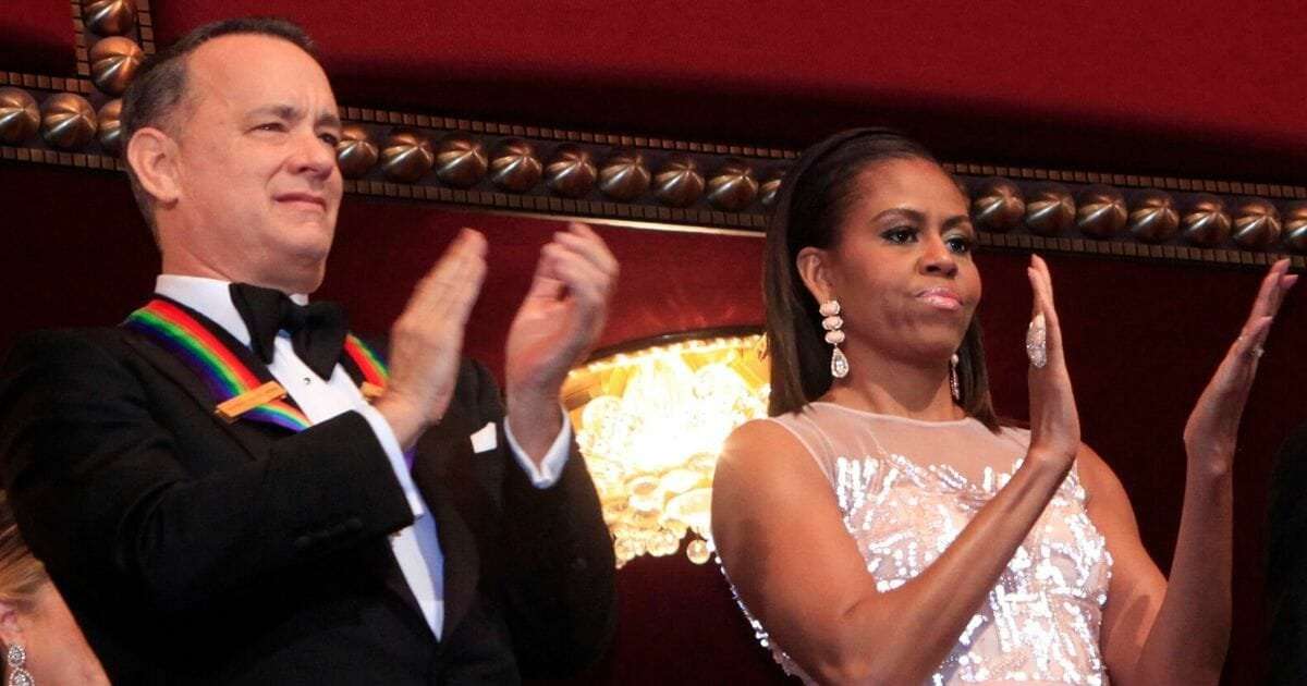 image for Tom Hanks Teams with Michelle Obama To Push Democrats' Vote-by-Mail Plan