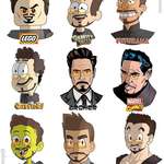image for Tony Stark Drawn In Many Styles by Dino Tomic