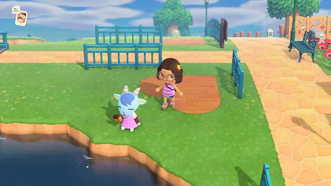 image for Saw a post here about using cushions to sit with your villagers. Tried it out with Sherb today and I think he was happy I came to sit with him! : AnimalCrossing