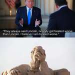 image for Trump confirming he knows nothing about Lincoln