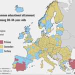 image for Most common educational attainment level among 30-34 year old in Europe