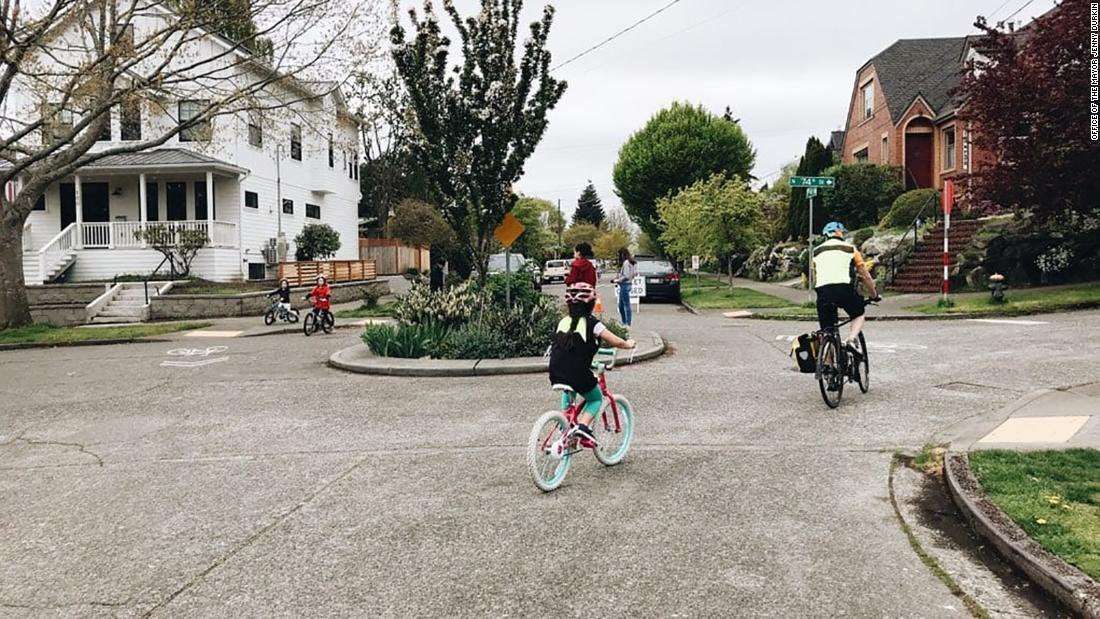 image for Seattle to permanently close 20 miles of streets to traffic so residents can exercise and bike on them