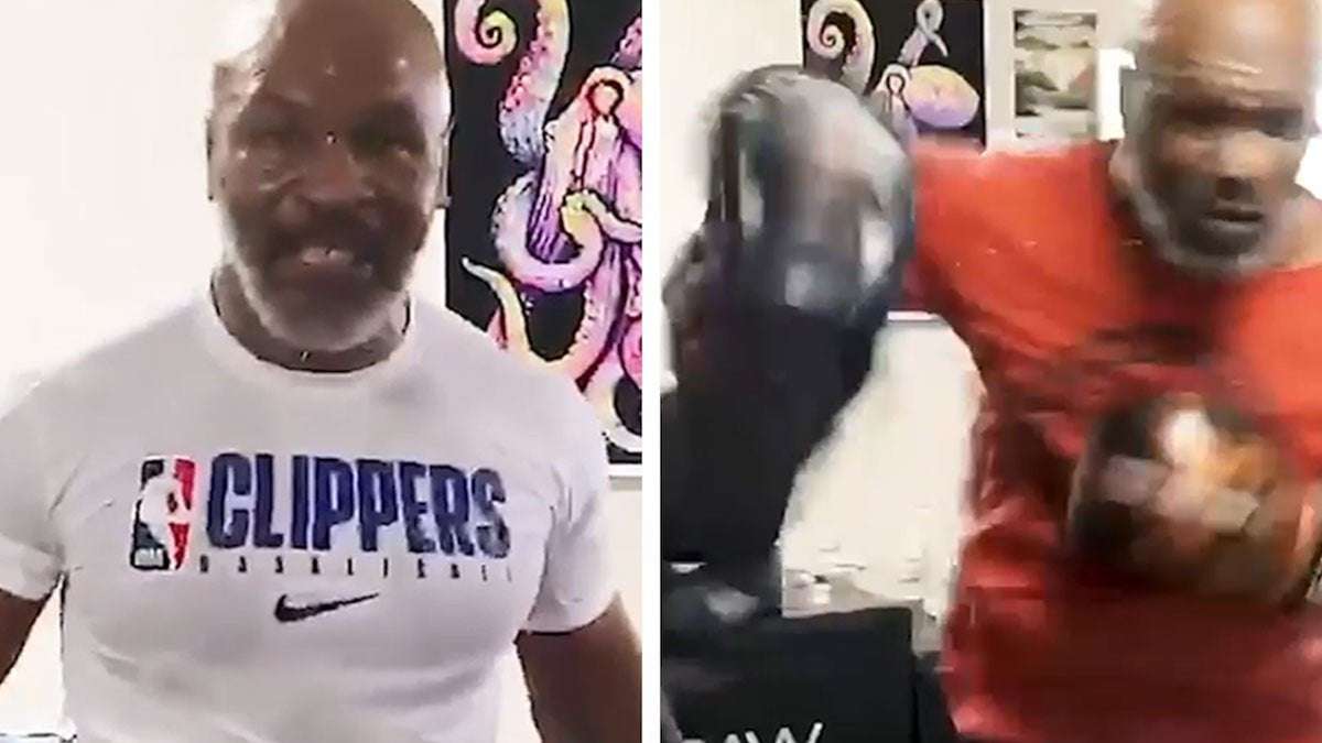 image for Mike Tyson New Training Video Is Insanely Violent, 'I'm Back!'