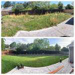 image for Before and after of my marathon of a backyard project.