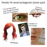 image for female YA novel protagonist starter pack