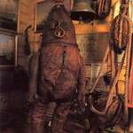 image for Oldest surviving diving suit, 18th century. I guess that even the sharks got scared