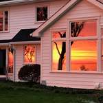 image for Lake Erie Sunset Reflected By A House