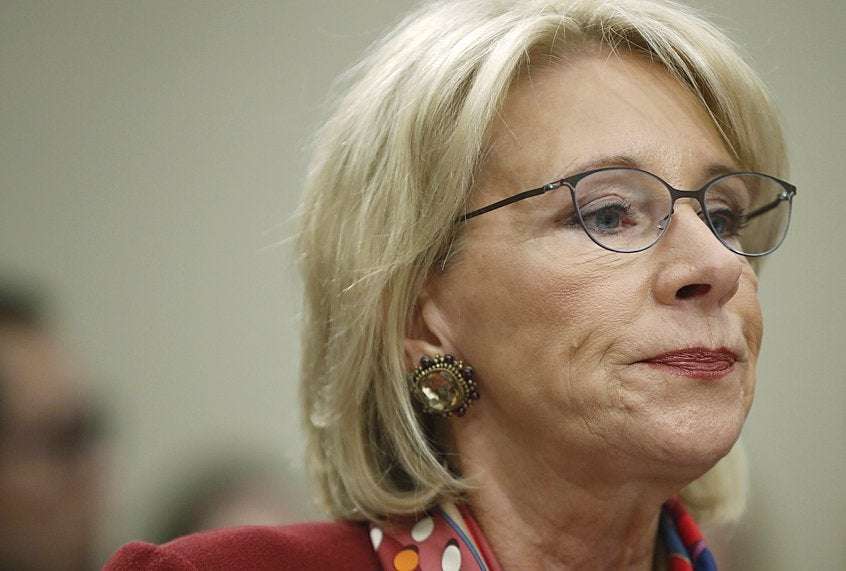 image for Betsy DeVos openly admits she's using the pandemic to impose her private school choice agenda