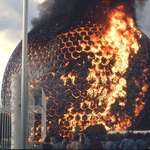 image for On May 20, 1976, during structural renovations, a fire burned away the Montreal's Biosphère transparent acrylic dome.