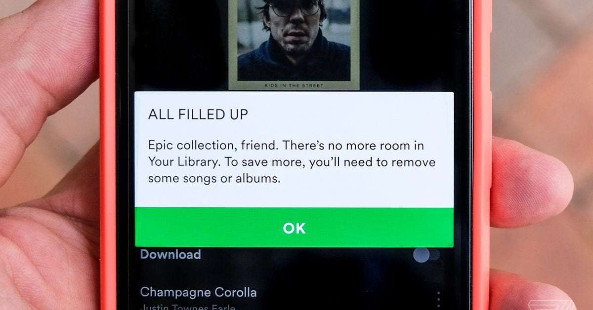 image for Spotify finally removes its 10,000-song library limit
