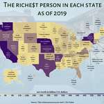 image for [OC] The richest person in each state as of 2019