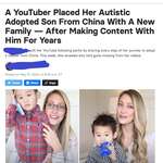 image for A YouTuber "RE-HOMED" Her Autistic Adopted Son From China With A New Family — After Making Content With Him For Years