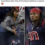 image for how DeAndre Hopkins lets his blind mum know he scored a touchdown
