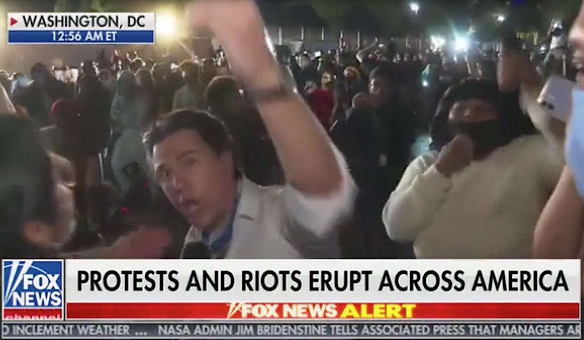 image for Fox News Reporter Taunted With ‘F–k Fox News’ Chants as Protests Continue Nationwide