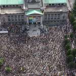 image for Overhead View of Today's Rally at the Art Gallery