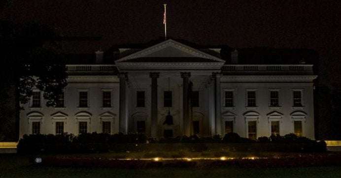 image for 'When the Country Needed Leadership, Trump Turned Off the Lights': White House Goes Dark as Protests Over Killing of George Floyd Rage Across Nation