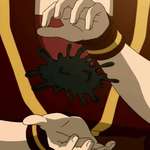 image for In Avatar: The Last Airbender (2007) when Sokka gives Toph a piece of the meteorite, one of the shapes she bends it into is the Nickelodeon Splat logo.