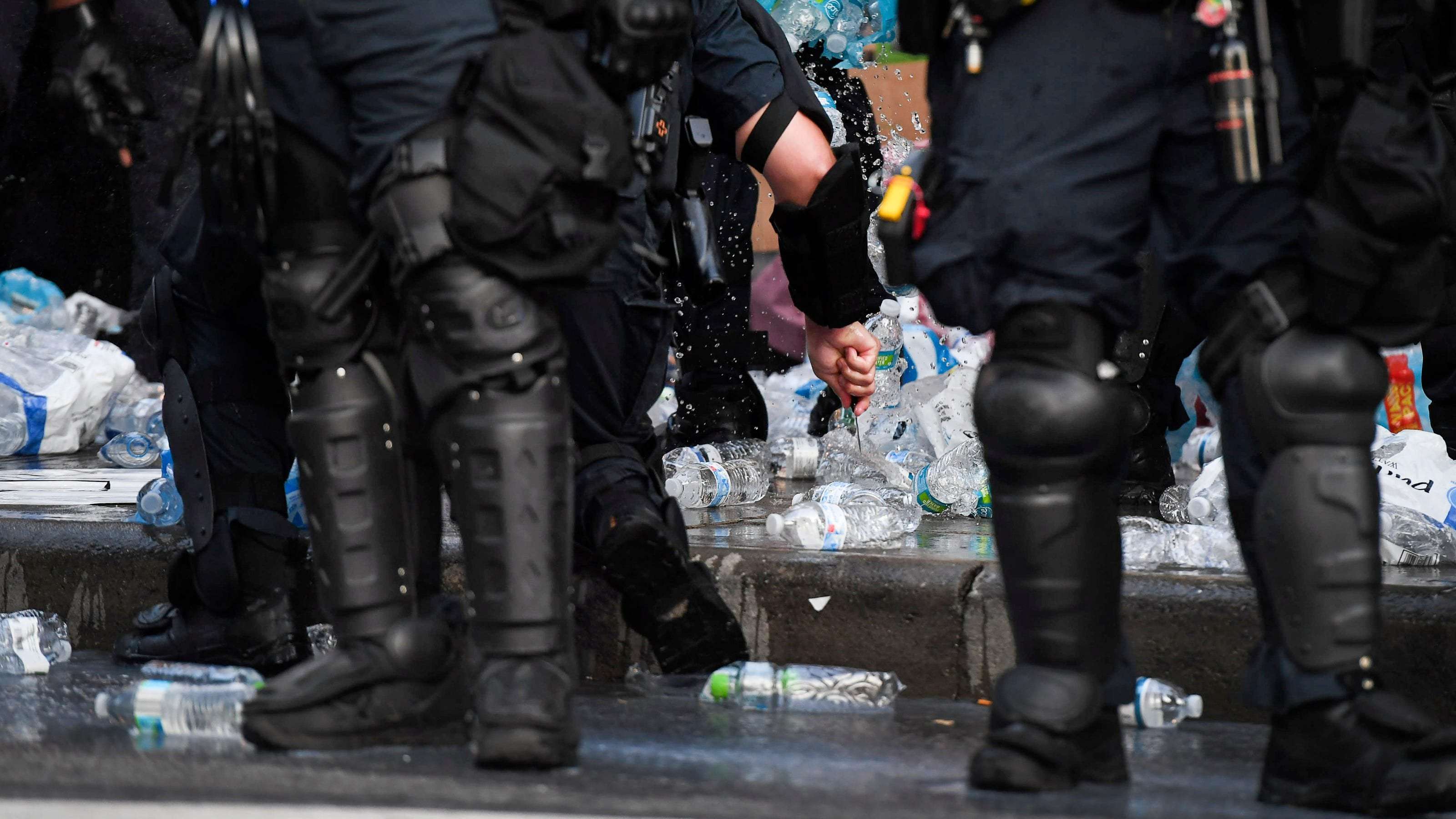 image for Asheville, North Carolina, police seen destroying protesters' supplies