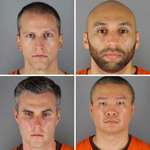 image for Mugshots of all 4 cops arrested for the murder of George Floyd