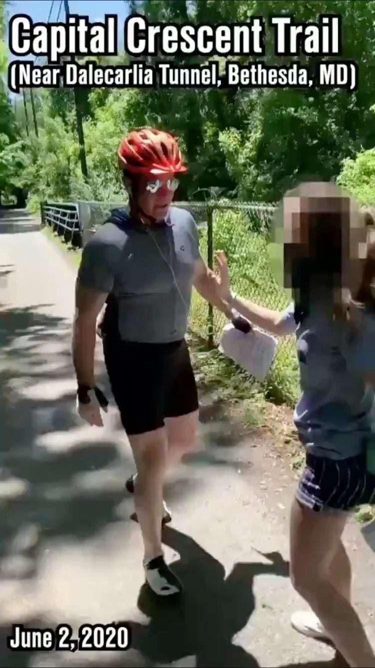 image for This grown a*s man just did this to a little girl who was posting flyers in support of George Floyd. This is sick. : iamatotalpieceofshit