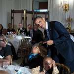 image for 7 years ago today, this kid fell asleep during an event at the White House.