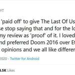 image for [Image]Skill up on the "paid off" reviews of Last of Us Part 2