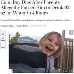 image for Parents kills Boy via Water intoxication