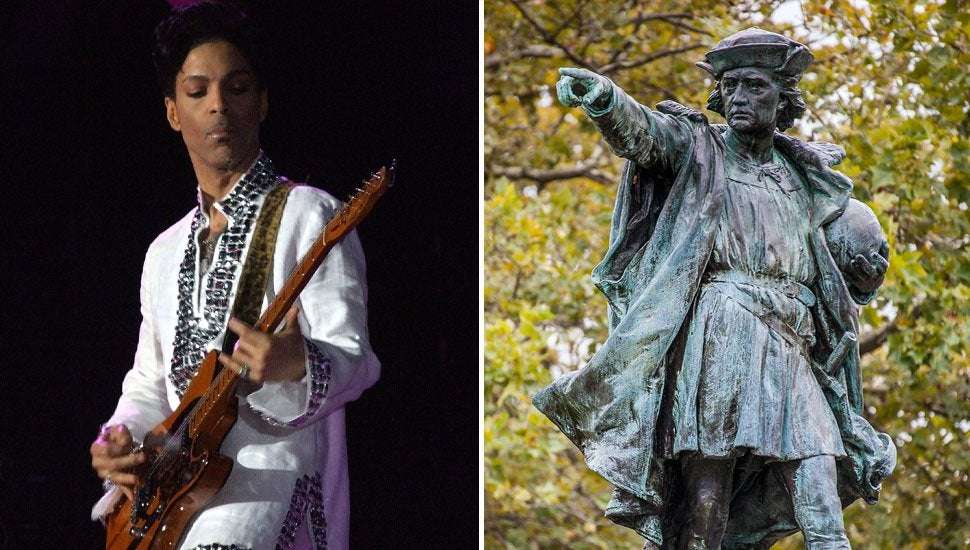 image for A petition has launched to have Prince replace a Christopher Columbus statue